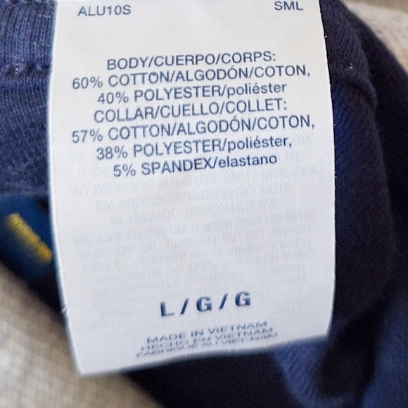 Polo Ralph Lauren Gray Navy Shawl Neck Reversible Lounge Sweatshirt Preppy L - Picture 8 of 8